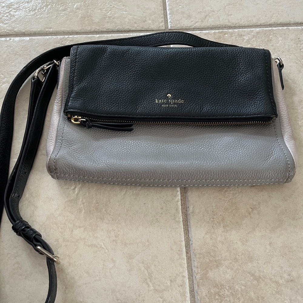 Kate Spade Black and Gray Crossbody Bag